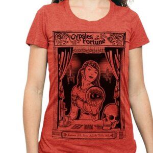 Curbside Womens Gypsys Fortune Knows Sees Tells  All Graphic T-Shirt S